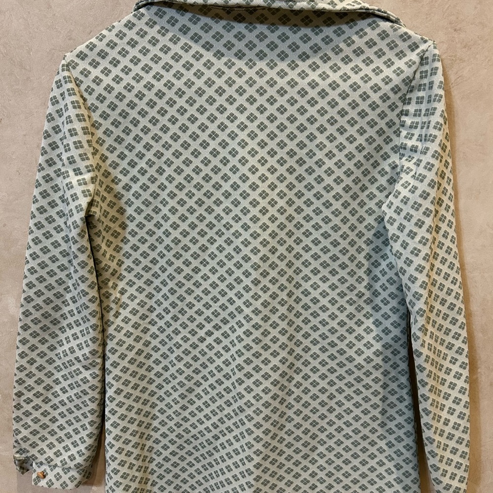 Valley Green Patterned Button down women’s 1970s … - image 4